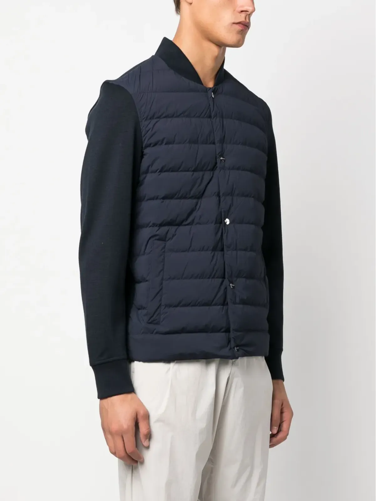 Herno コントラストスリーブ付きパデッドジャケット - 画像3