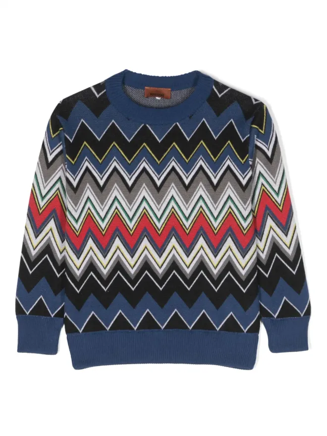 Missoni Kids Missoni Kids ジグザグ織り クルーネック ジャンパーの商品画像