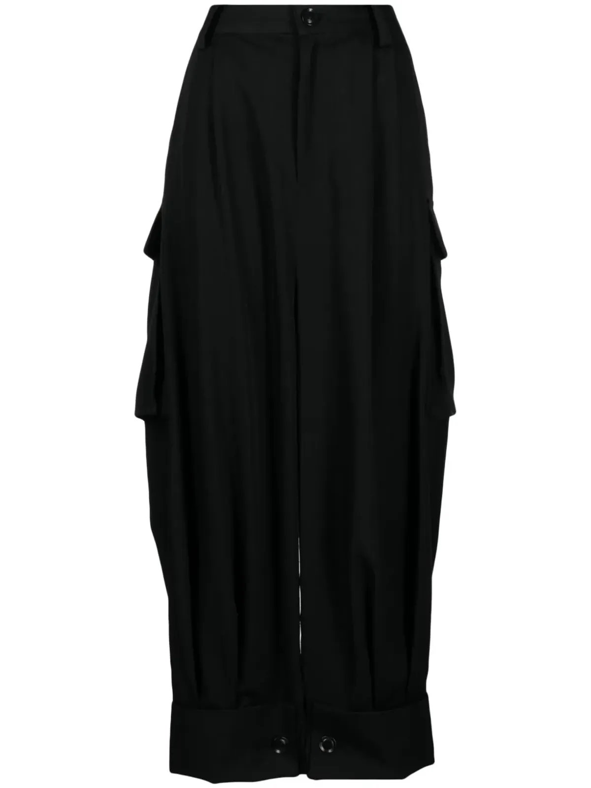 Yohji Yamamoto ドロップクロッチ ウールパンツ - 画像1