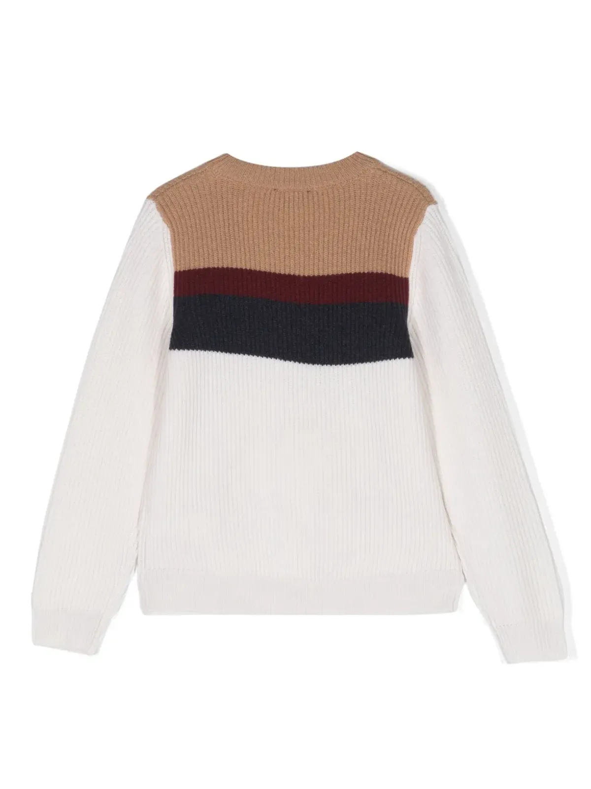 Fay Kids ロゴ入りインターシャニットジャンパー - 画像2
