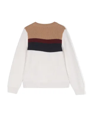 Fay Kids ロゴ入りインターシャニットジャンパー - サムネイル2