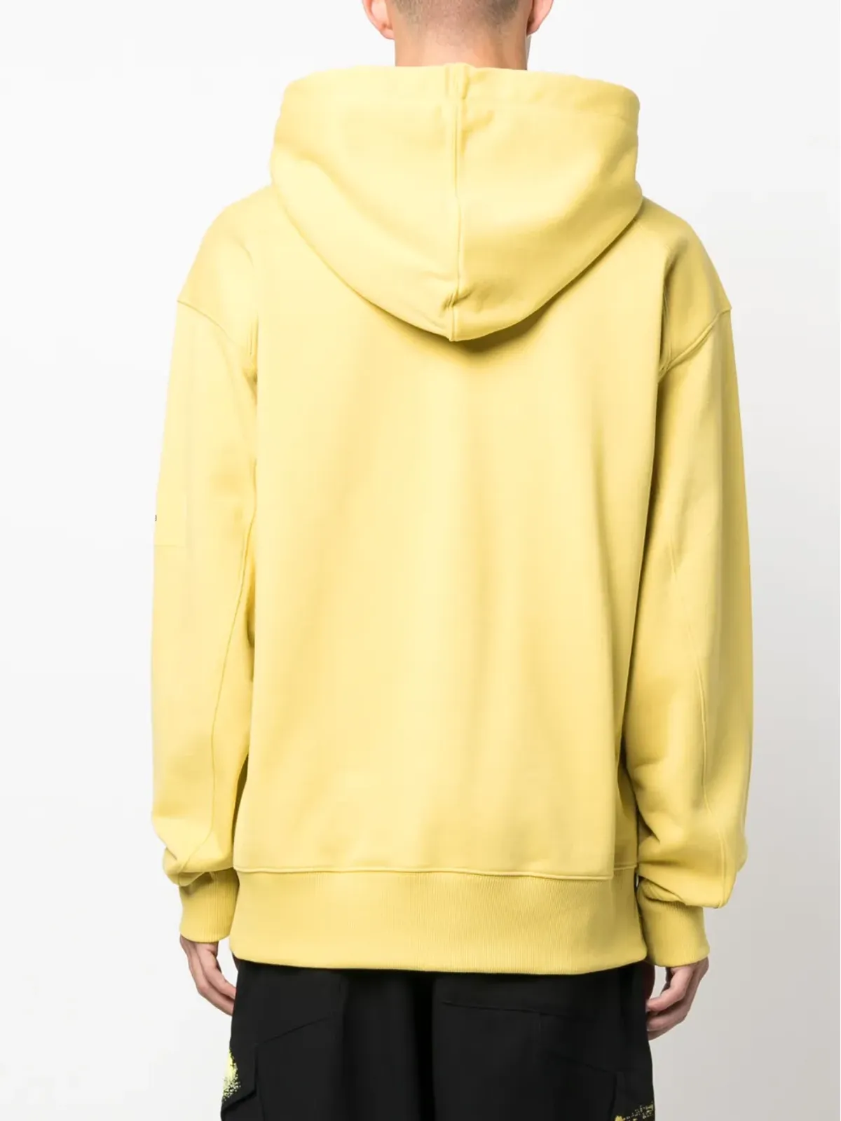 Y-3 ロゴプリント オーガニックコットン フード付きパーカー - イエロー - 画像4
