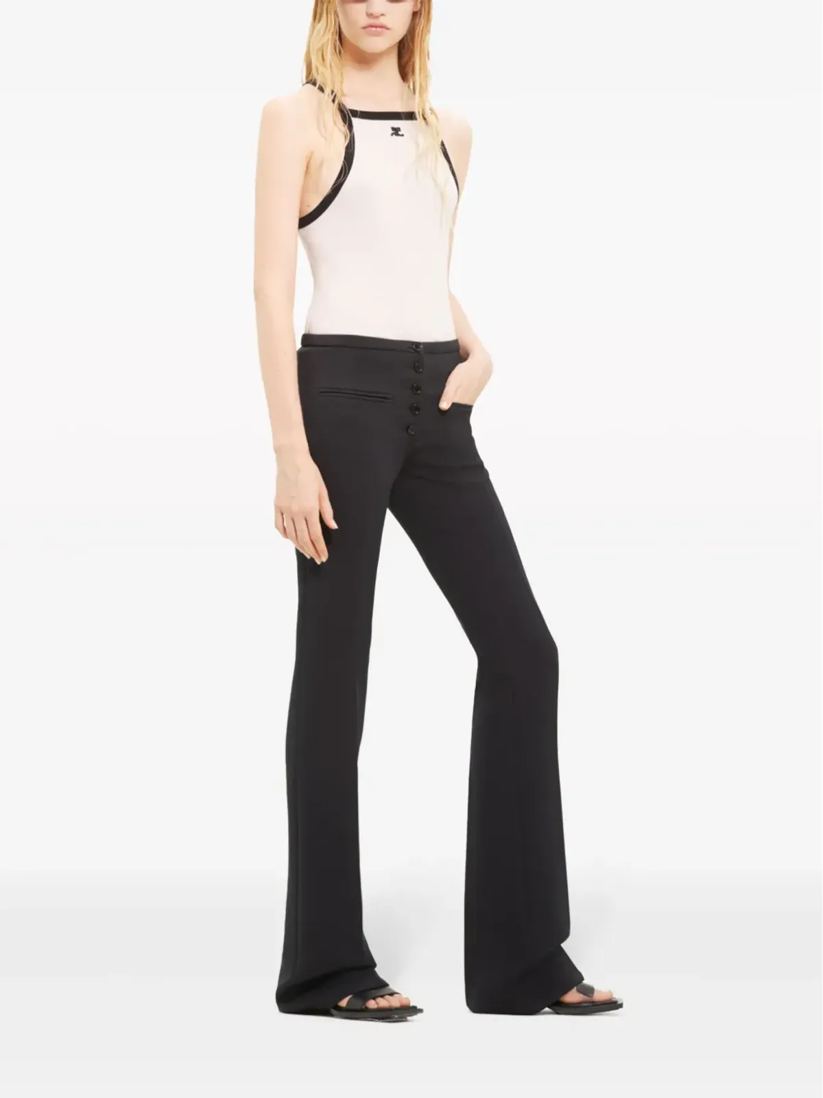 Courrèges バックルディテール コットン タンクトップ - 画像3