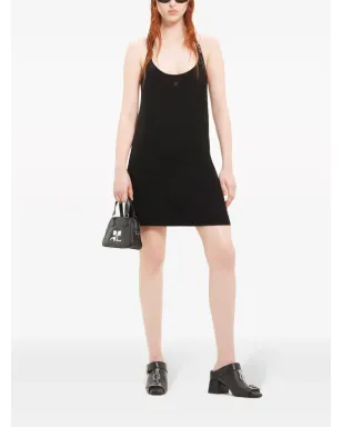 Courrèges ロゴパッチ ホルターネック ミニドレス - サムネイル2