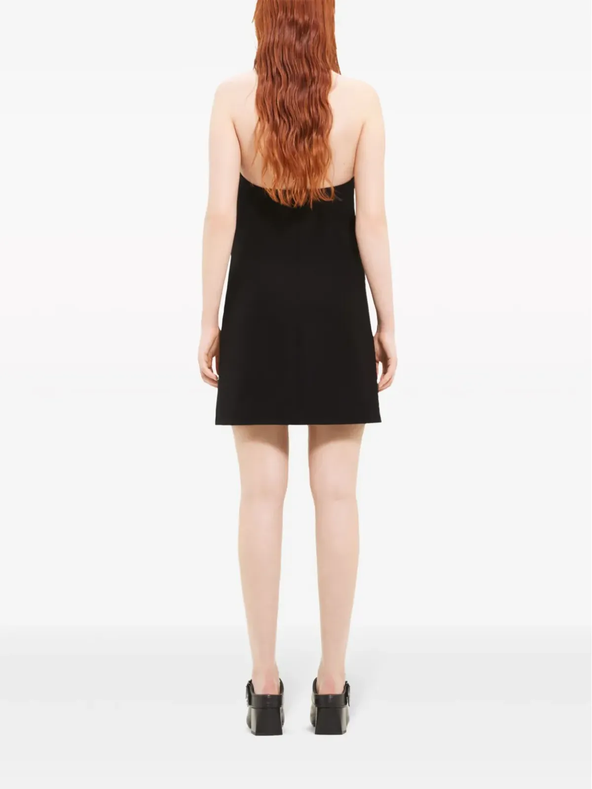 Courrèges ロゴパッチ ホルターネック ミニドレス - 画像4