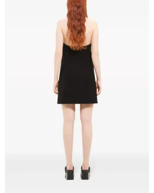 Courrèges ロゴパッチ ホルターネック ミニドレス - サムネイル4