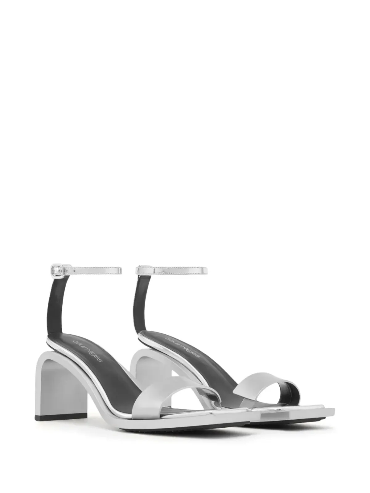 Courrèges ストリームミラー70mm レザーサンダル - 画像2