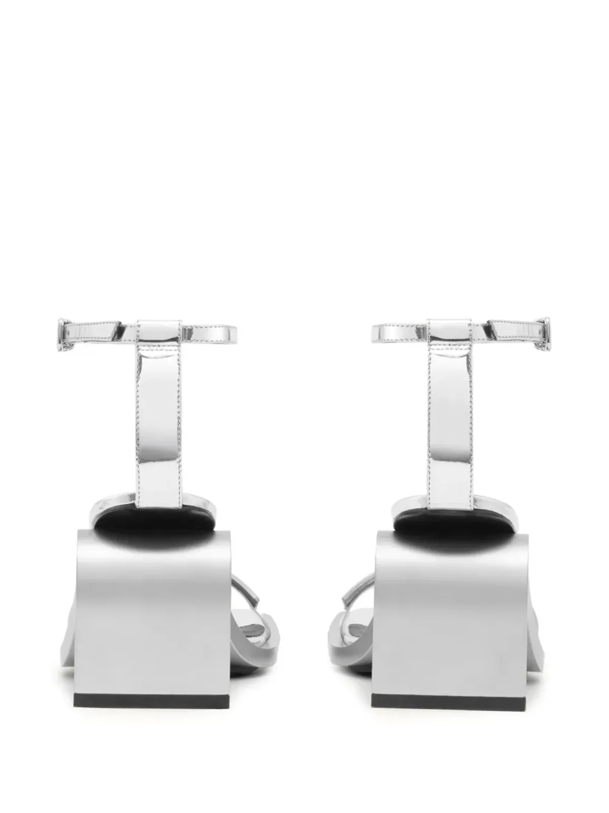 Courrèges ストリームミラー70mm レザーサンダル - 画像4