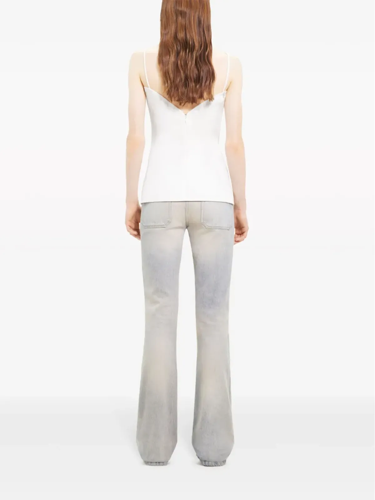 Courrèges エリプス型バックルアップリケ タンクトップ - 画像4