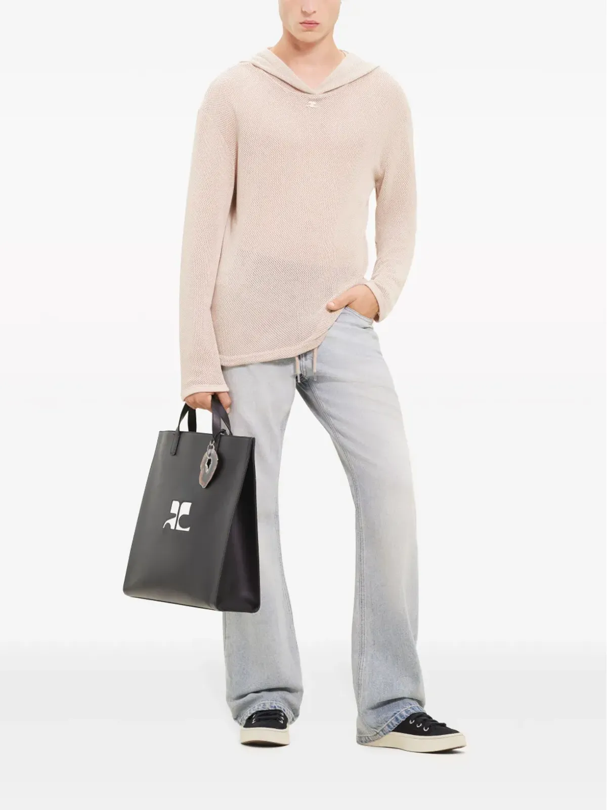 Courrèges ロゴパッチ メッシュジャンパー - 画像2