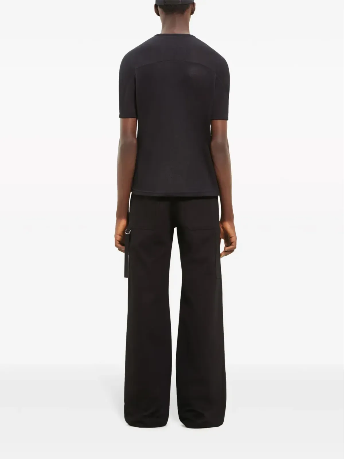 Courrèges ロゴプリント メッシュ Tシャツ - ブラック - 画像4