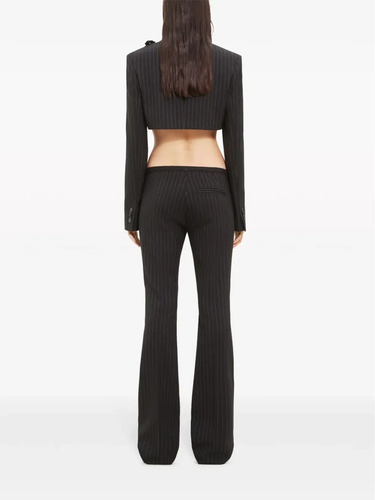 Courrèges ピンストライプ柄クロップドジャケット - 画像4
