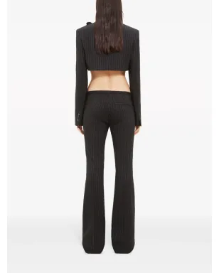 Courrèges ピンストライプ柄クロップドジャケット - サムネイル4