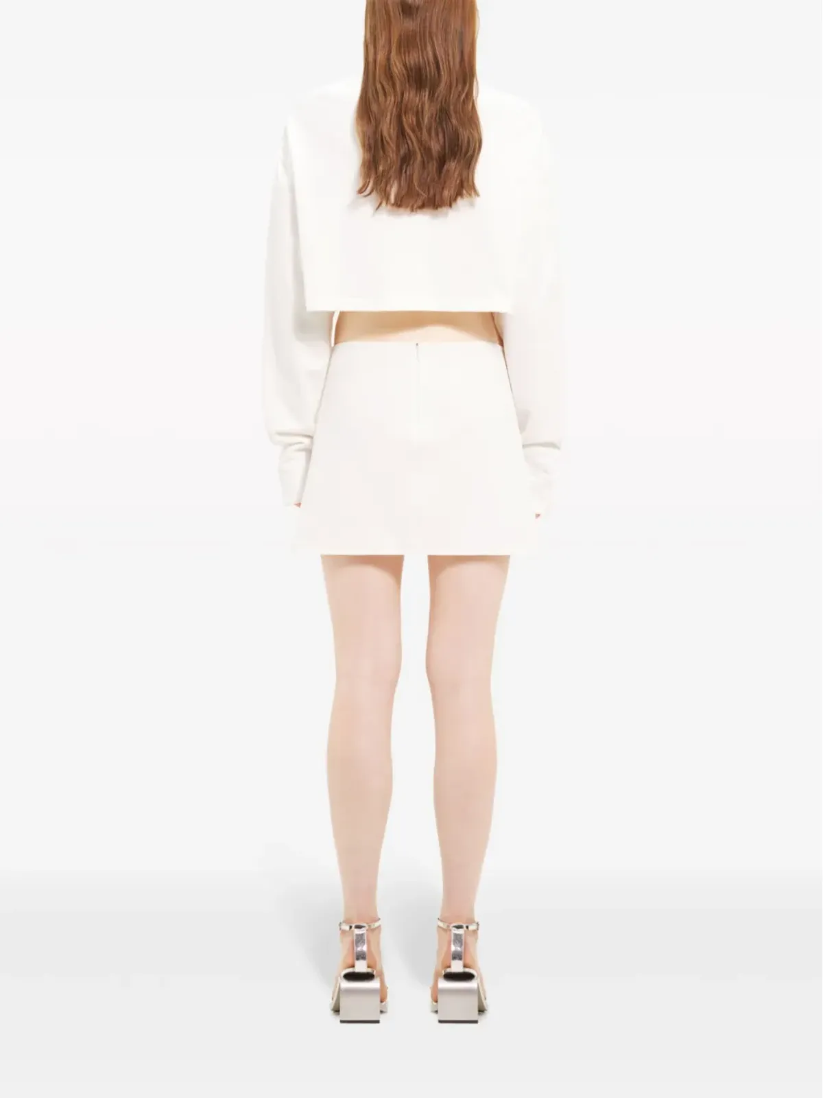 Courrèges コクーン コットン クロップド スウェットシャツ - 画像4