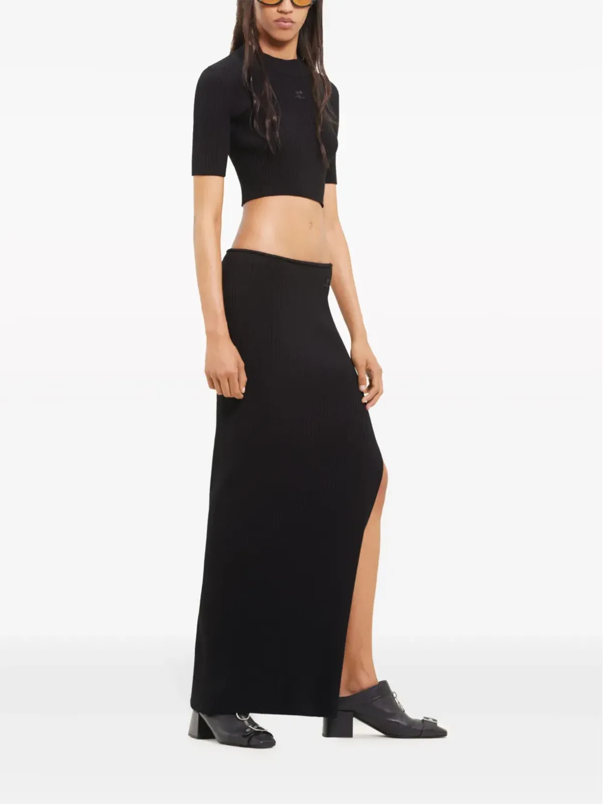 Courrèges チューブリブニット ロングスカート - 画像3