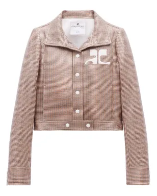 Courrèges Reedition チェック柄ビニールジャケット - サムネイル1