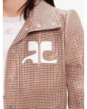 Courrèges Reedition チェック柄ビニールジャケット - サムネイル5