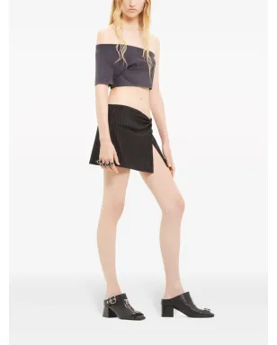 Courrèges ツイストディテール ピンストライプ ミニスカート - サムネイル3