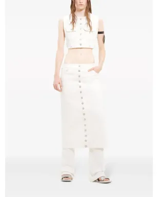 Courrèges ローライズデニムミディスカート - サムネイル2
