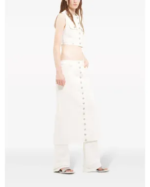 Courrèges ローライズデニムミディスカート - サムネイル3