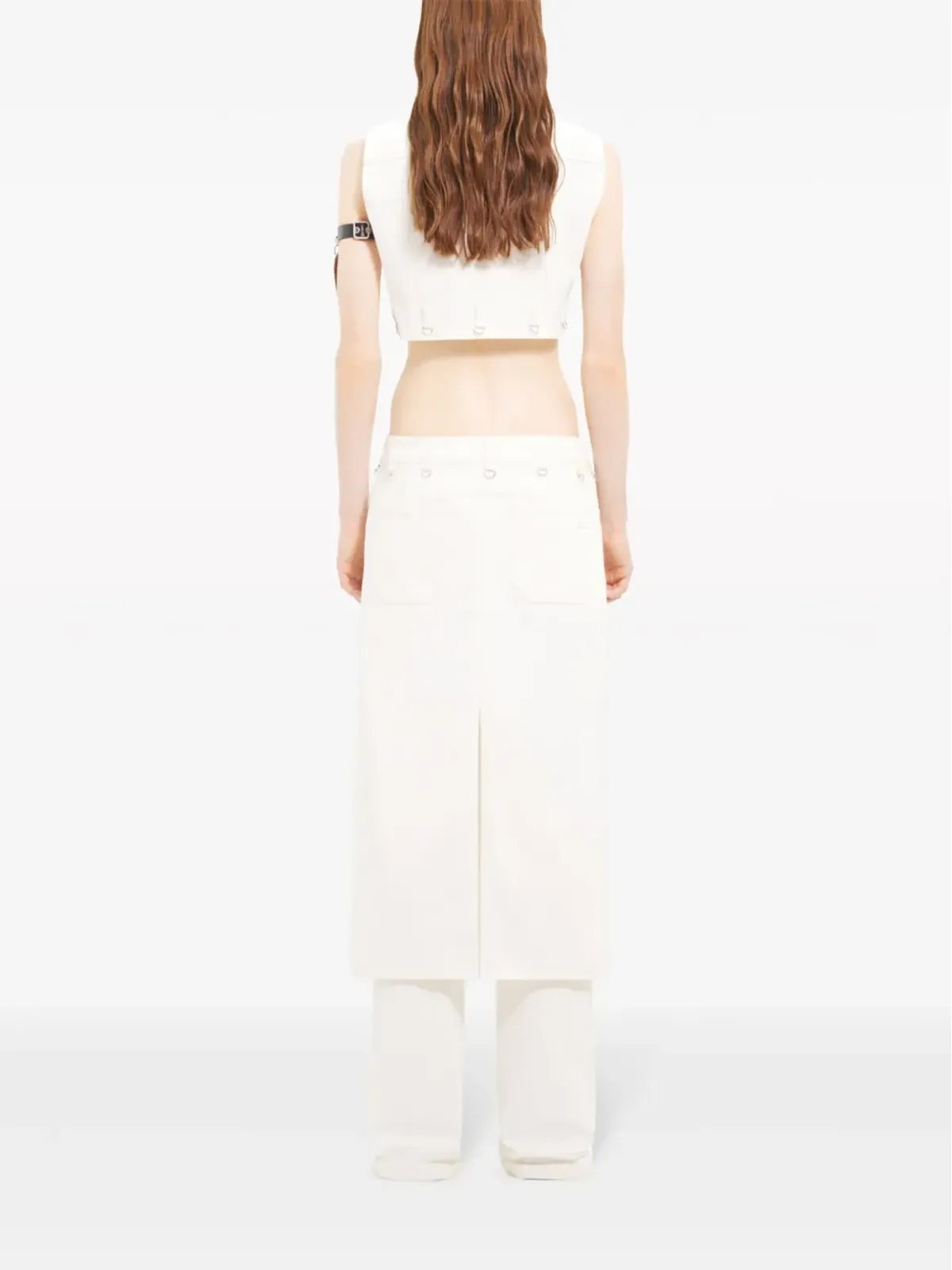 Courrèges ローライズデニムミディスカート - 画像4
