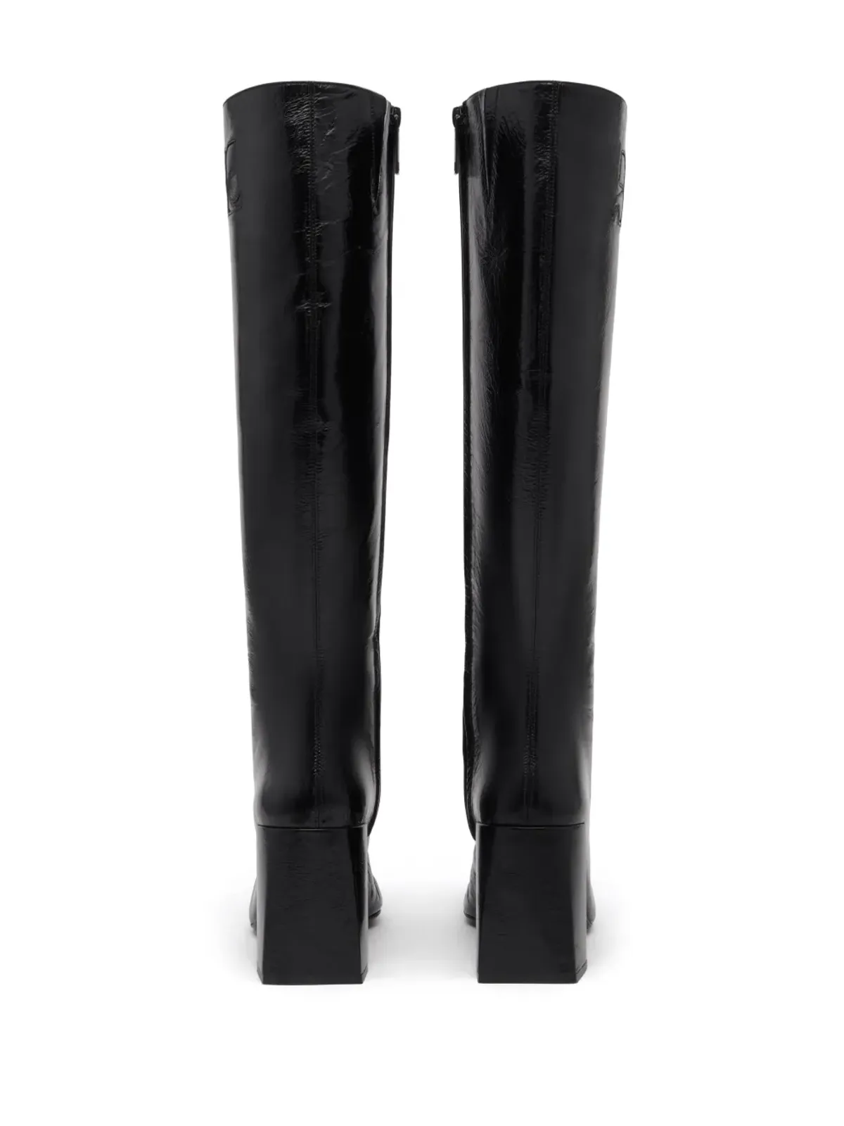 Courrèges ヘリテージ ナプラック 70mm レザーブーツ - ブラック - 画像4