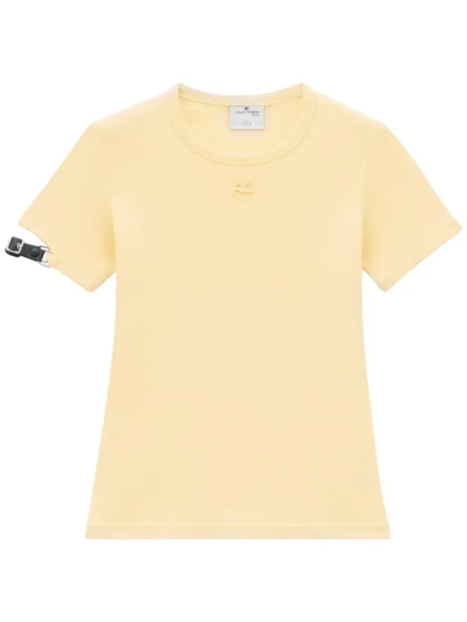 Courrèges Courrèges バックルディテール Tシャツ - イエローの商品画像