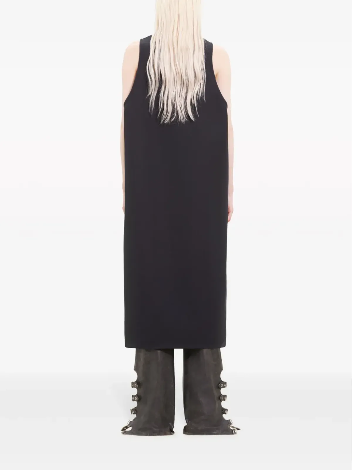 Courrèges ロゴアップリケ付きツイルミディドレス - 画像4