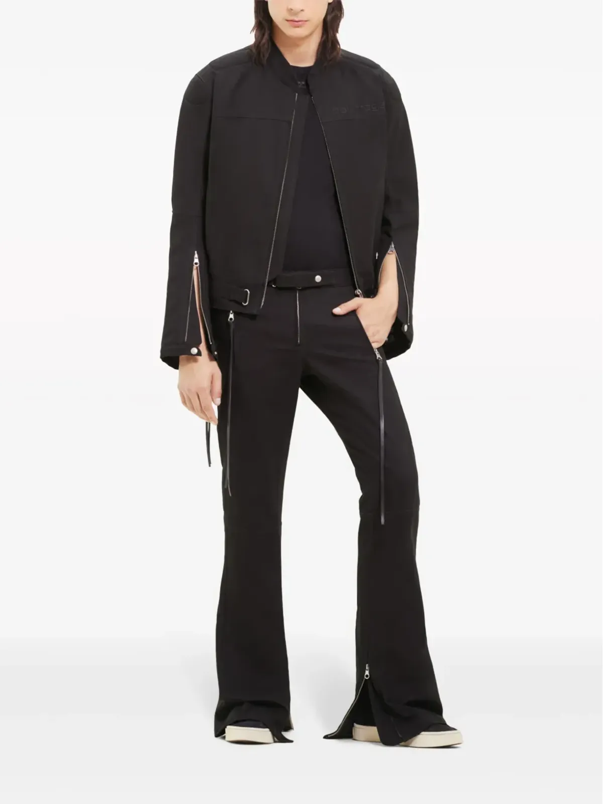 Courrèges レーサー中綿入りコットンジャケット ブラック - 画像2