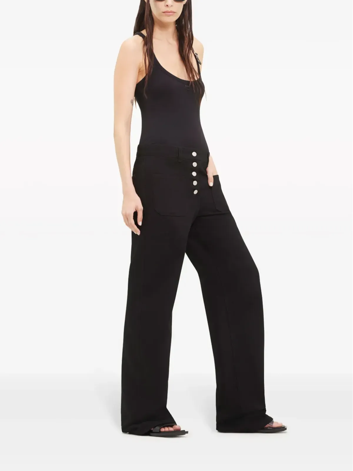 Courrèges ローライズ・ワイドレッグジーンズ - 画像3