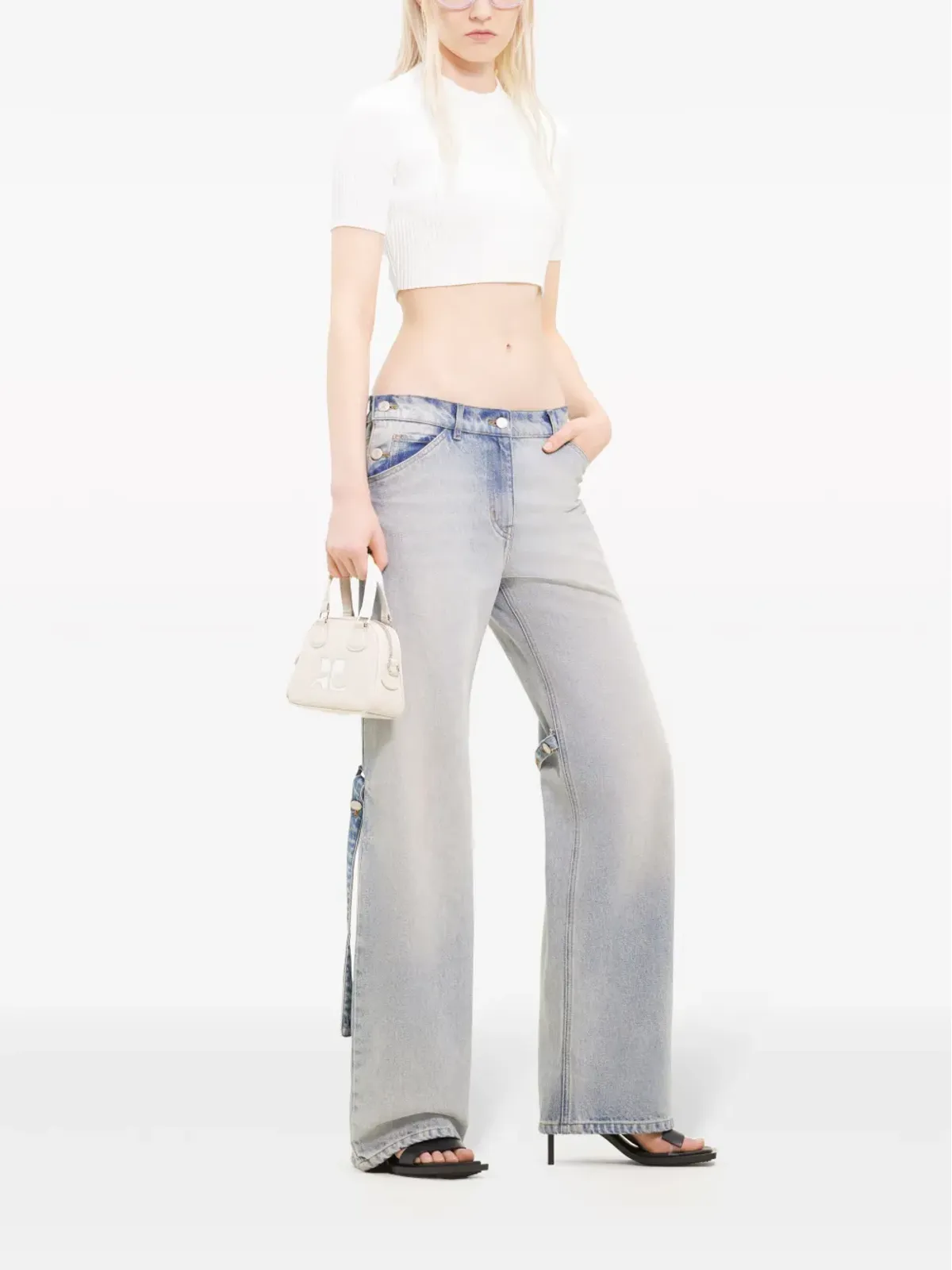 Courrèges レザーボウリングバッグ - 画像2