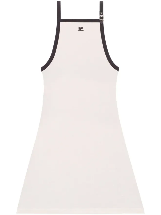 Courrèges Courrèges コントラストトリム コットン ミニドレス - グレーの商品画像