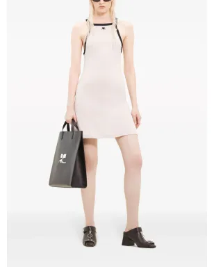Courrèges コントラストトリム コットン ミニドレス - グレー - サムネイル2