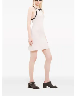 Courrèges コントラストトリム コットン ミニドレス - グレー - サムネイル3