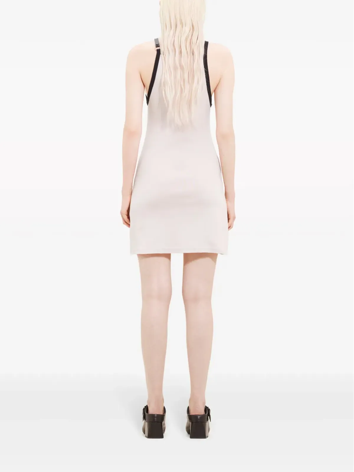 Courrèges コントラストトリム コットン ミニドレス - グレー - 画像4