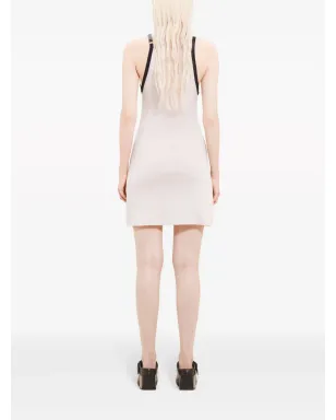 Courrèges コントラストトリム コットン ミニドレス - グレー - サムネイル4