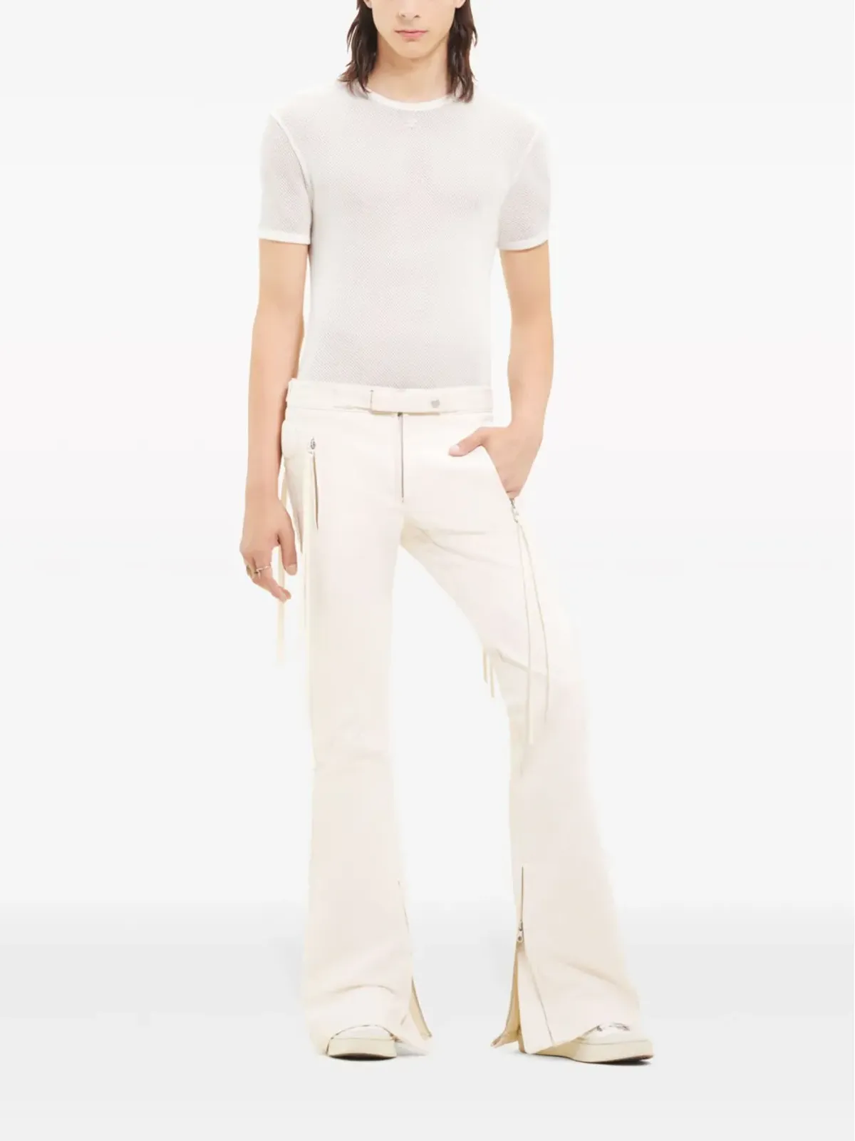 Courrèges レーサー・フレアコットンパンツ - 画像2