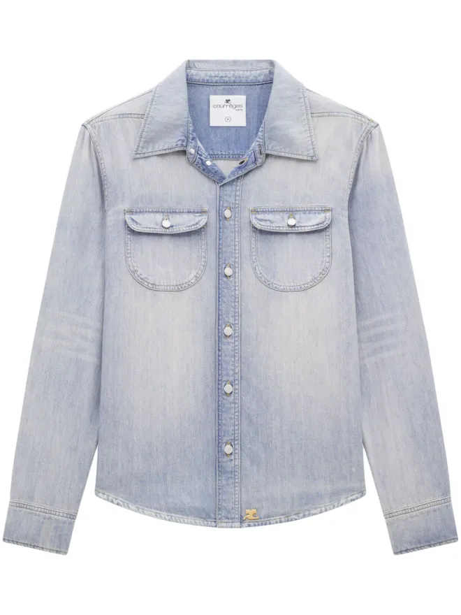 Courrèges Courrèges ロゴ・アップリケ デニムシャツの商品画像