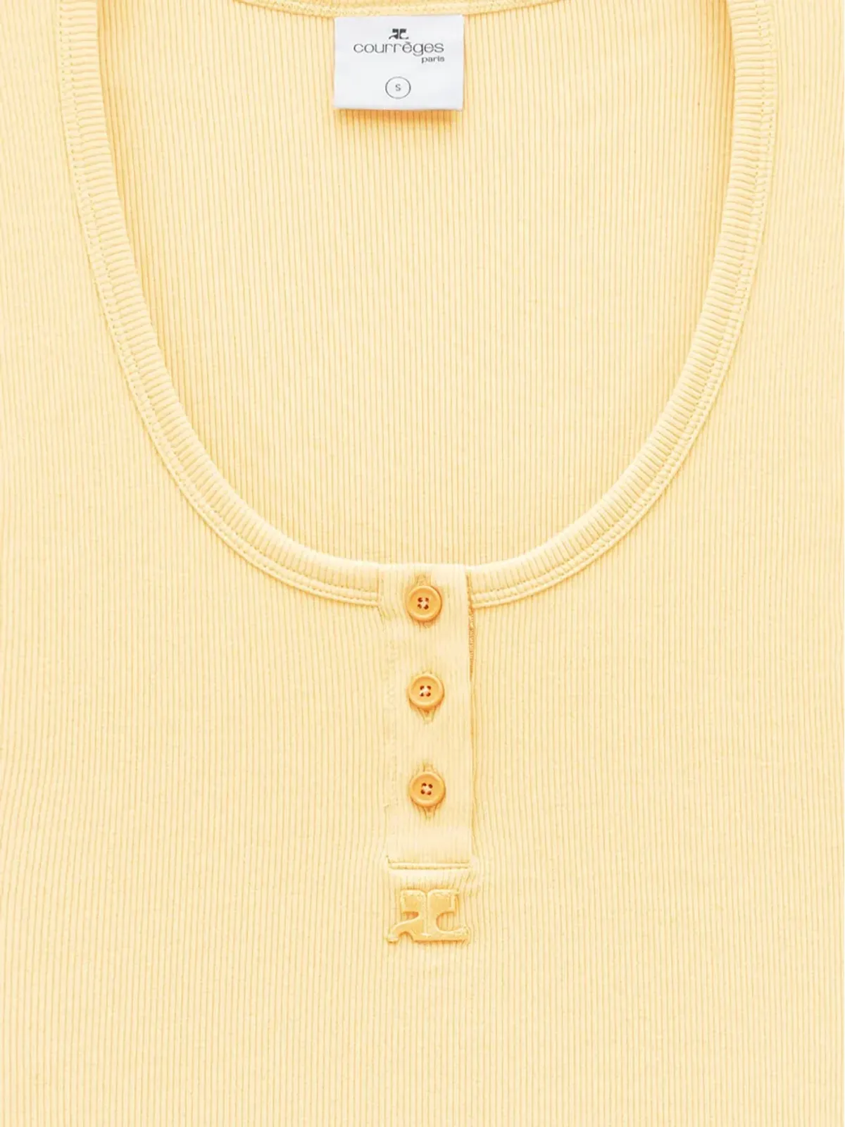 Courrèges Holistic Snaps 90's T-shirt - Yellow - 画像2