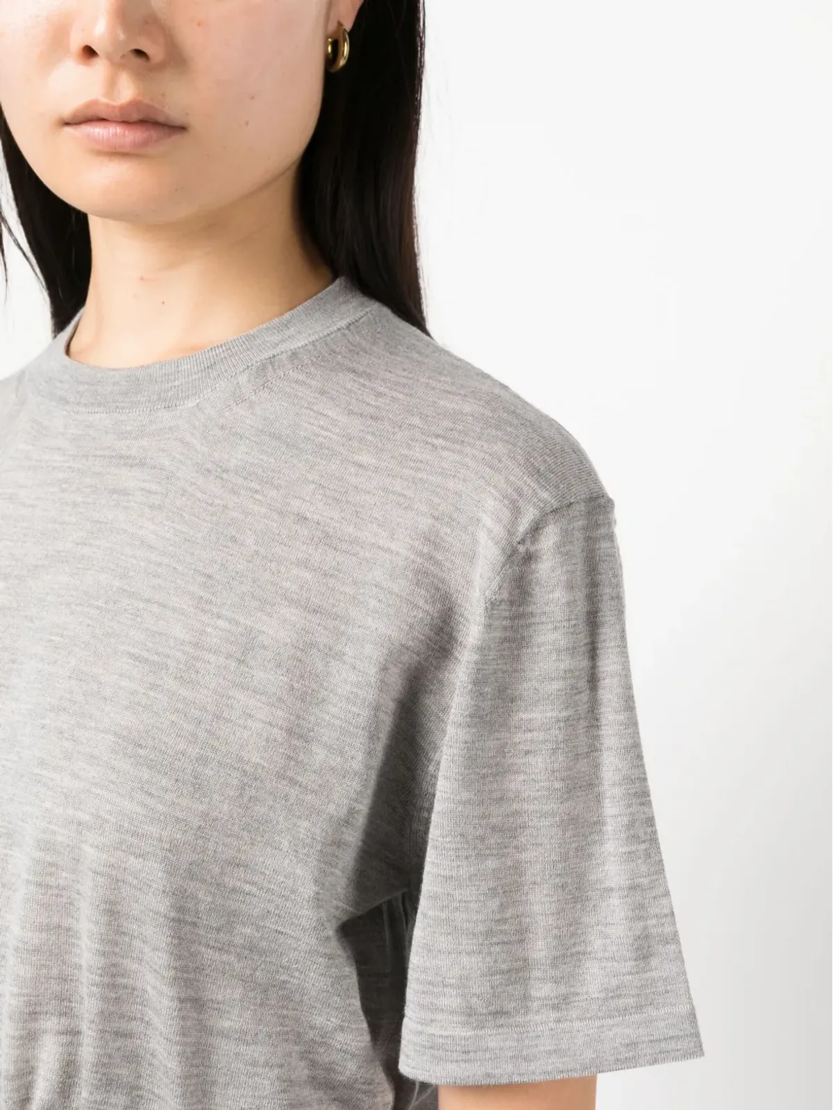 ARMARIUM メランジウール混紡 Tシャツ - グレー - 画像5