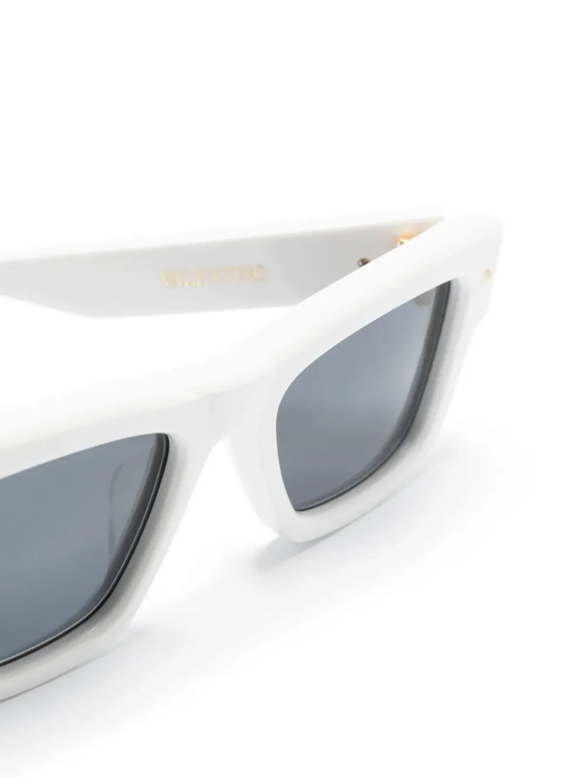 VALENTINO GARAVANI EYEWEAR ロゴプレート付きティンテッドサングラス - White - 画像3