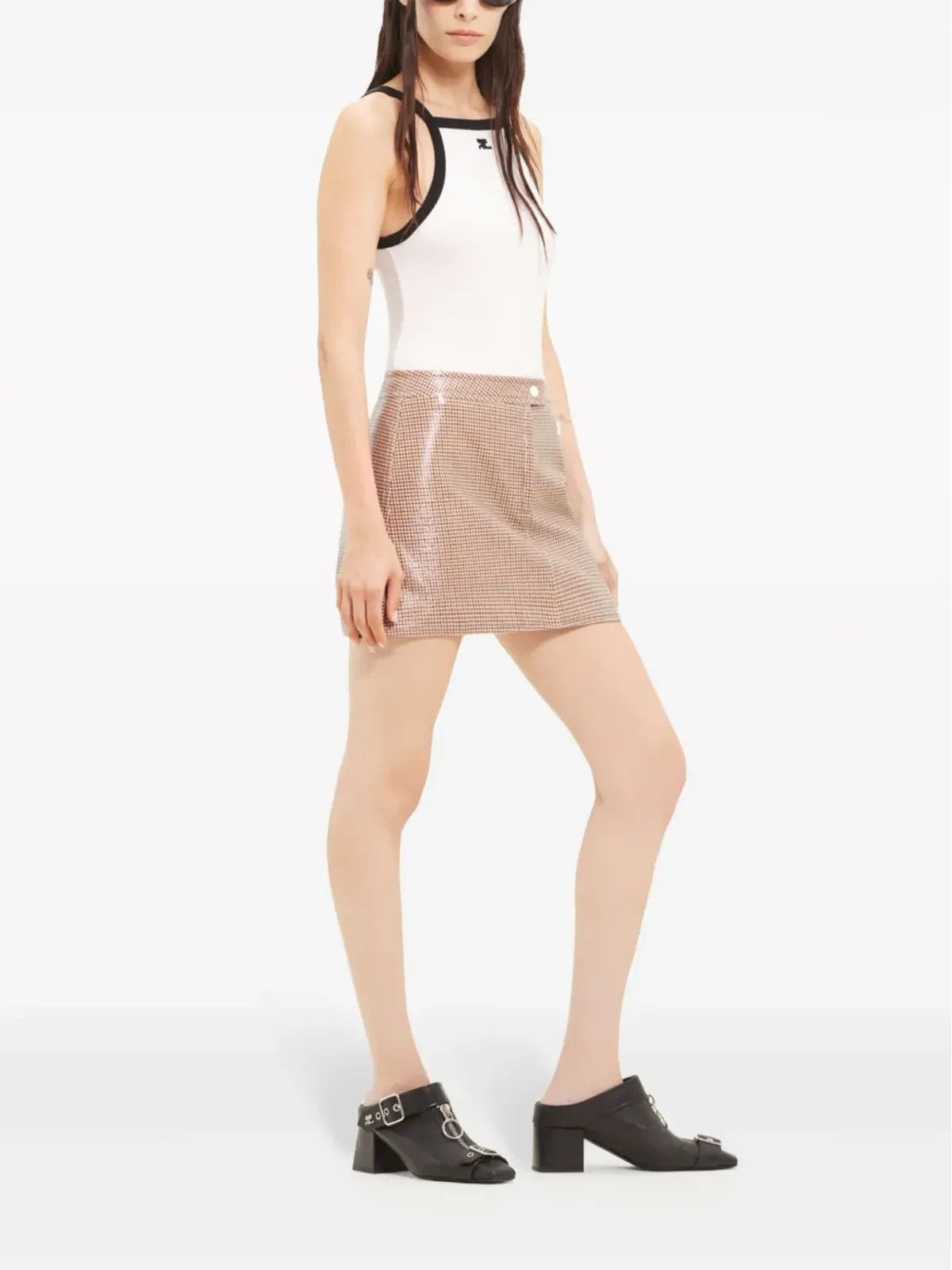 Courrèges バックルコットンタンクトップ - 画像3