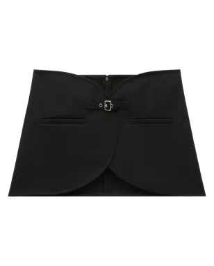 Courrèges エリプス バックルストラップ ツイル ミニスカート - サムネイル1