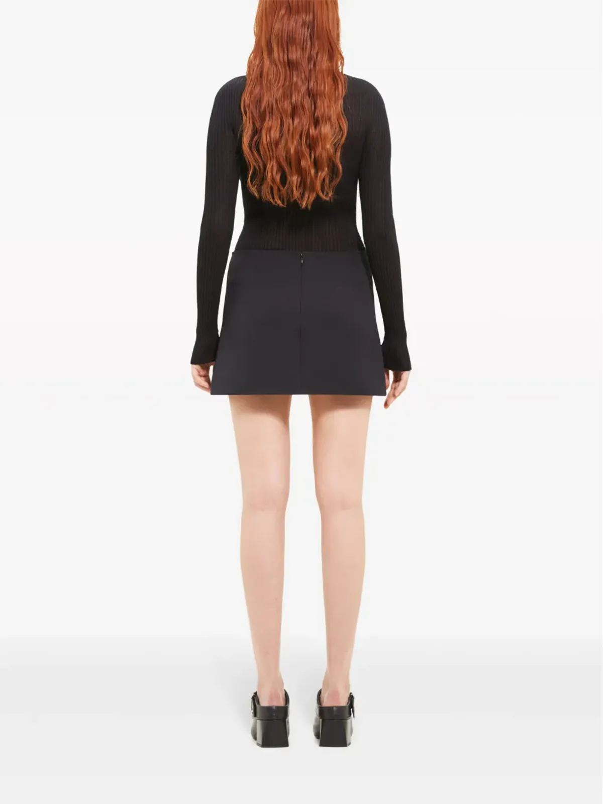 Courrèges エリプス バックルストラップ ツイル ミニスカート - 画像4