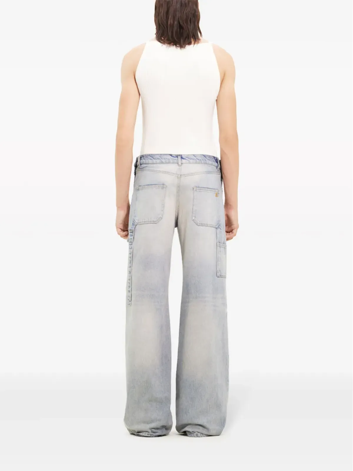 Courrèges ribbed-knit tank top - White - 画像4