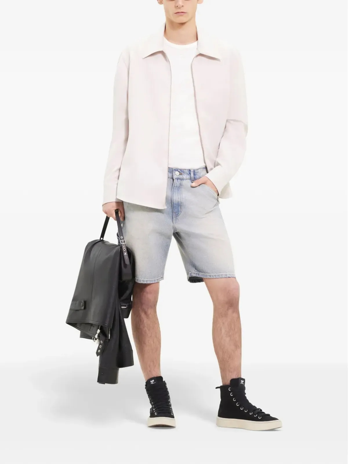 Courrèges ジップ付きツイルシャツ - 画像2