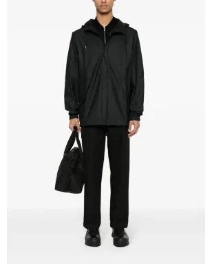 Rains Fishtail drawstring-hood coated parka - Black - サムネイル2