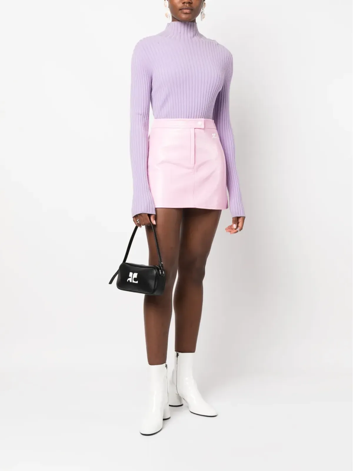 Courrèges リエディション レザー カメラバッグ - ブラック - 画像2