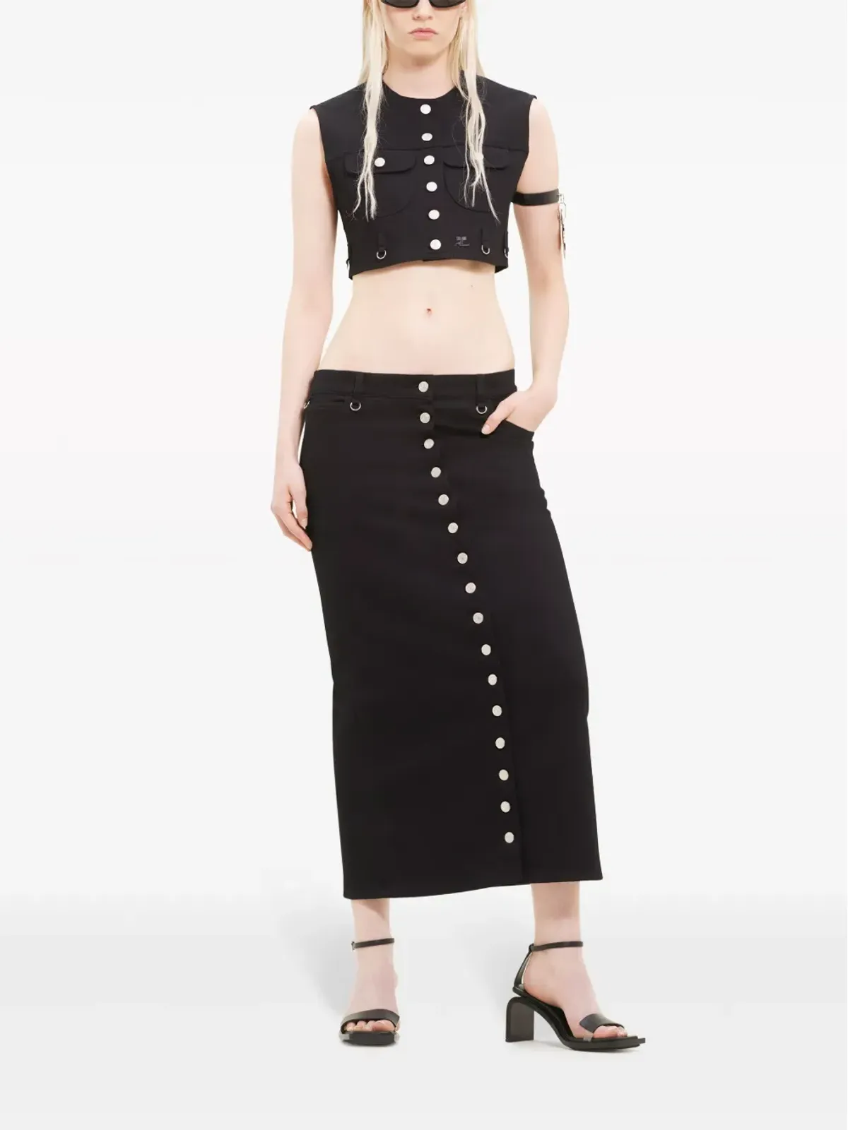 Courrèges デニムミディスカート - 画像2