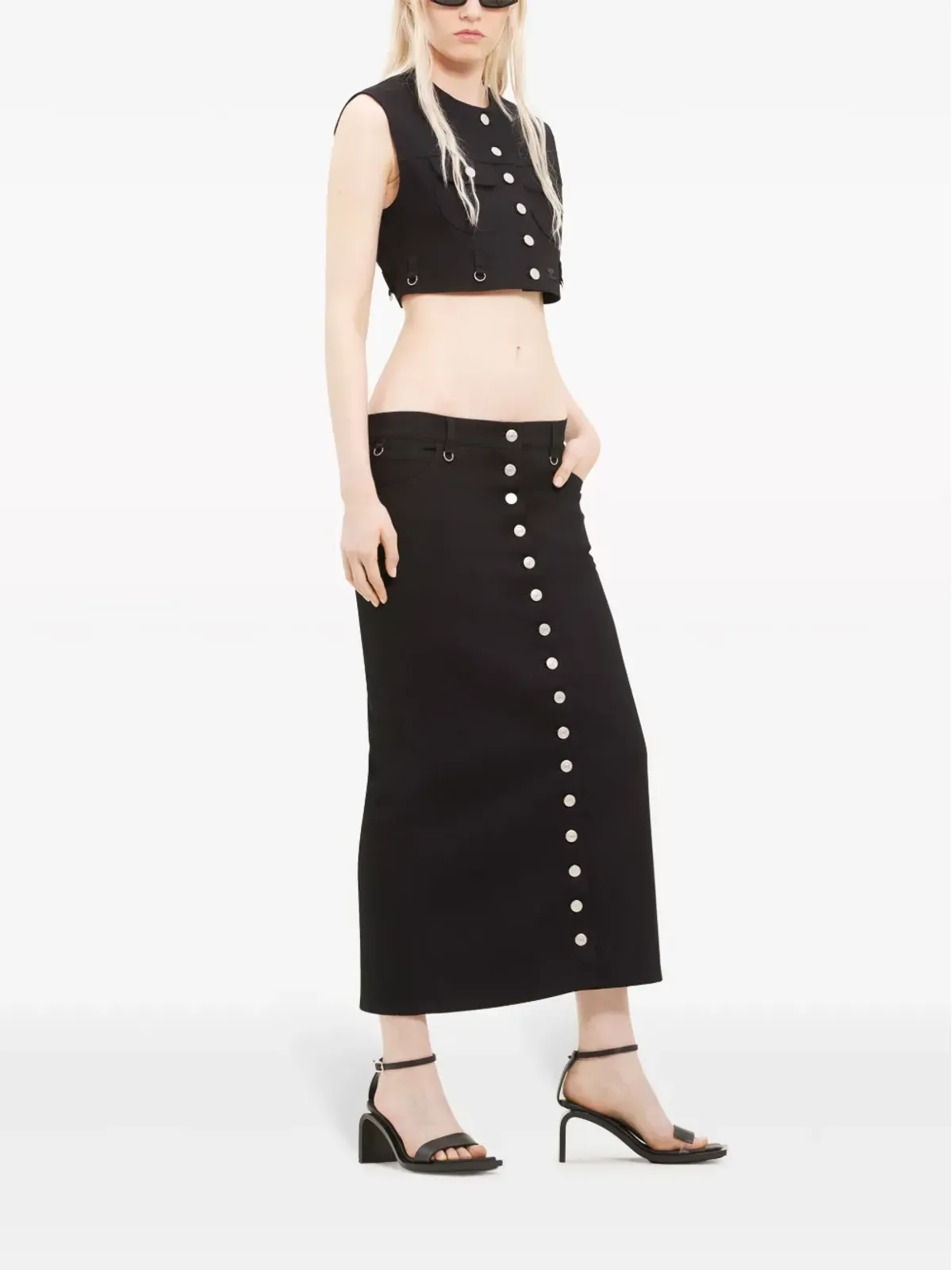 Courrèges デニムミディスカート - 画像3